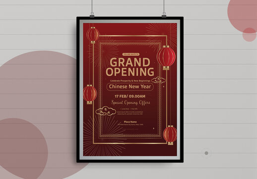Grand Opening Poster Chinese New Year