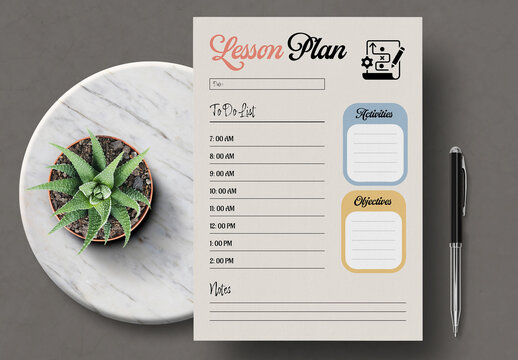 Lesson Planner Design Template