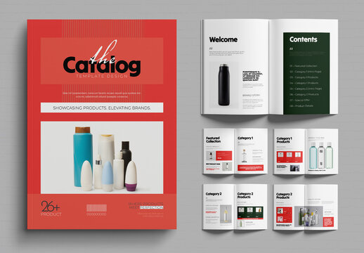 Product Catalog Book Design Template for Business