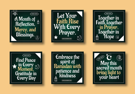 Ramadan Kareem Social Media Post Template Design