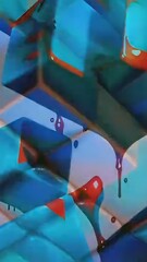 Vibrant abstract shapes and colors pattern.