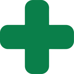 Obraz premium Medical Green Plus Line Icon Set Healthcare, Emergency, and Hospital Symbols