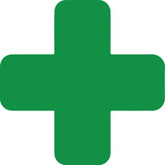 Obraz premium Medical Green Plus Line Icon Set Healthcare, Emergency, and Hospital Symbols