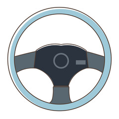車のハンドル。車の運転。ベクターイラスト