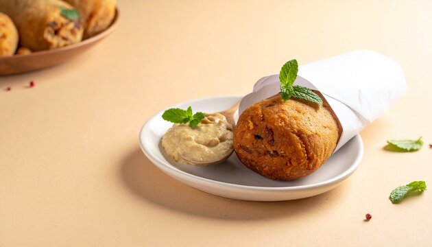 Authentic Nigerian Ramadan food of savory moin moin bean pudding wrapped and unwrapped on a white background