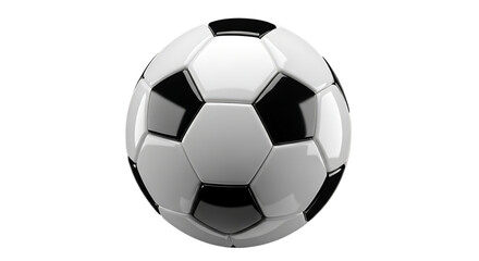Naklejka premium A shiny soccer ball against a black background