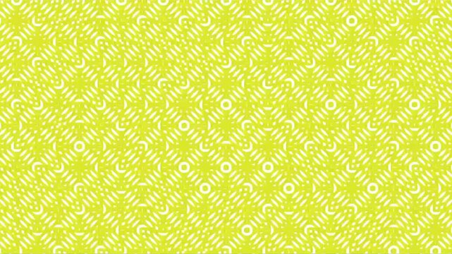 Vibrant yellow pattern fills entire scene with intricate designs