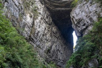 Heavenly Dragon Bridge at Wulong Karst Geological Park, Chongqing.