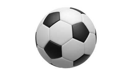 Fototapeta premium A soccer ball against a solid black background for sports design