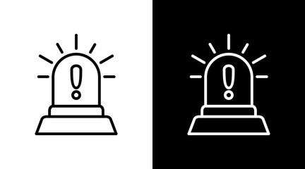 Alarm White Icon Set Vector 