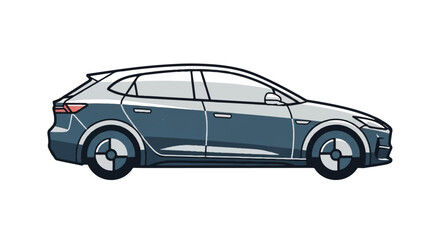 Fototapeta premium Side view illustration of a sleek modern sedan car for automotive industry and transportation design