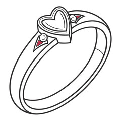 Valentine Love Icon with Heart Symbol