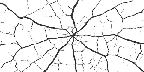 A rough grunge texture of cracked concrete and old peeling paint forms a broken pattern on a dirty stone wall surface