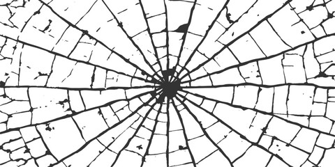 Obraz premium Cracked glass window texture featuring a broken spiderweb pattern and 3d architectural detail with a vector illustration design