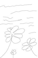 hand drawn flowers
