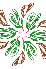 vector illustration of olive branch with leaves