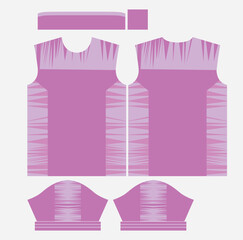 Orchid and Violet Sports Shirt Jersey Design &ndash; Premium Floral Gradient Athletic Jersey Vector for Teamwear, Training, and Sublimation