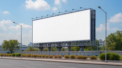 Obraz premium Large blank advertising billboard