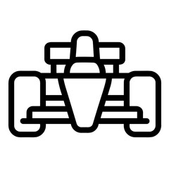 Obraz premium Minimalist racing car motorsport vector icon