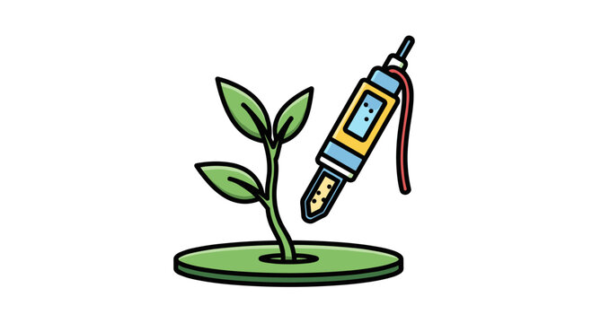 Conceptual illustration depicting genetic engineering and modification of a plant, symbolizing advancements in biotechnology and agriculture.