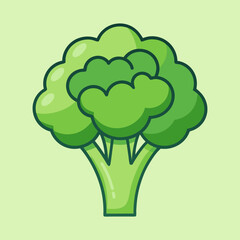 vector illustration of a broccoli