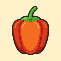 vector illustration of a bell pepper