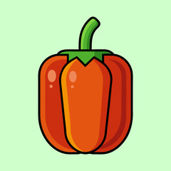 vector illustration of a bell pepper