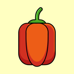 vector illustration of a bell pepper