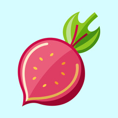 vector illustration of beet slice