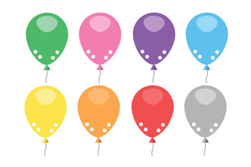 Naklejka premium Birthday and party colorful balloons isolated on white background