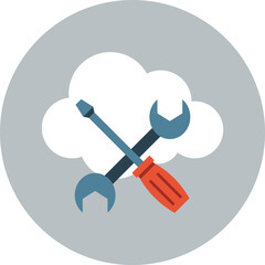 Wrench and screwdriver tools icon vector illustration