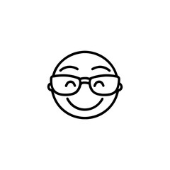 Obraz premium April Fools Pictogram Smiling Emoji Wearing Disguise Glasses Vector illustration