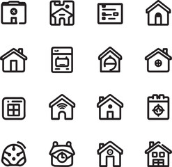 real estate icon set