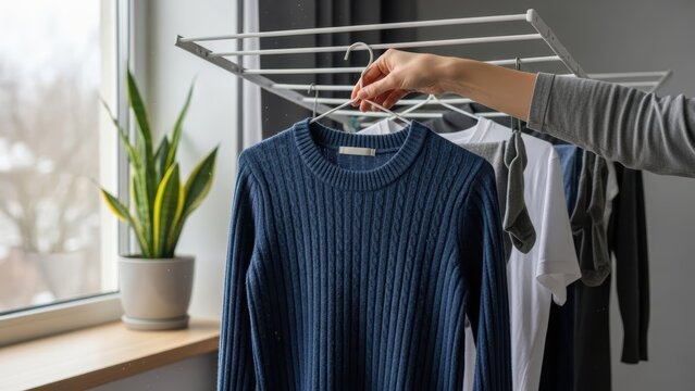 Drying laundry indoors