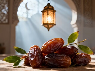 Bauha fresh dates background decoration nuance ramdhan