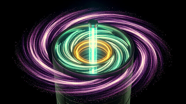 Futuristic AI processing core visualizing complex data transformation, from chaotic input to structured enterprise intelligence.