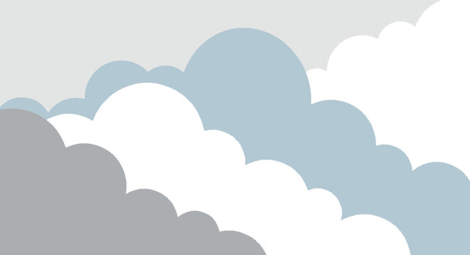 White and Gray Clouds in Sky.