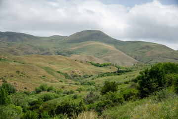 Obraz premium landscape with mountains and clouds