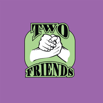 Adobe IlTwo Friends handshake logo featuring two clasped hands symbolizing friendship, unity, trust, and brotherhood.
This bold and expressive emblem uses a clean, graphic illustratiolustrator Artwork