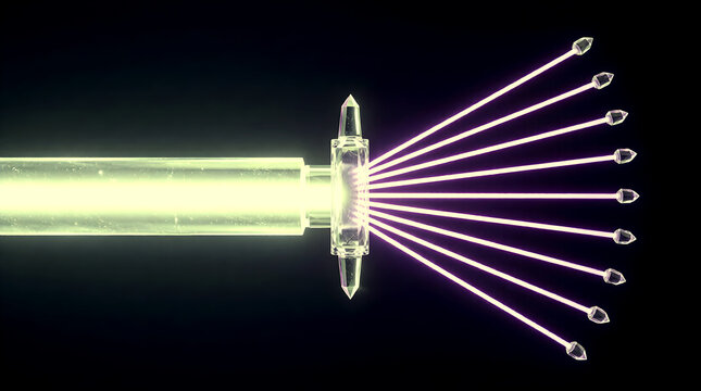 Abstract Visualization of AI Parallel Processing: Data Stream Splitter for Advanced Neural Network Architecture and Business Automation.