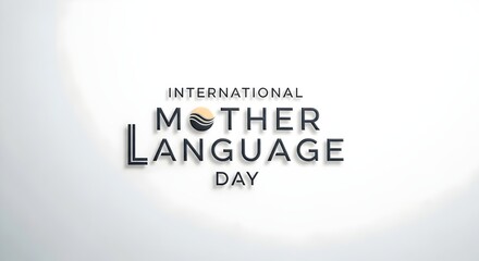 Obraz premium International Mother Language Day logo on simple background