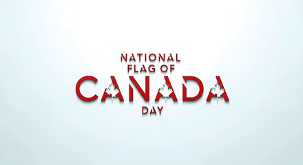 Fototapeta premium National Flag of Canada Day celebration with maple leaf symbol