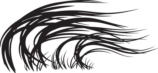 Fototapeta premium Black eyelashes isolated on white background illustration design element