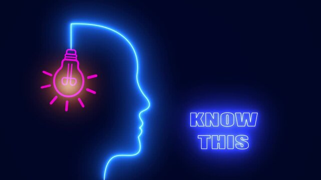 Know this neon head concept great for essential safety facts and vital information sharing in health guides
