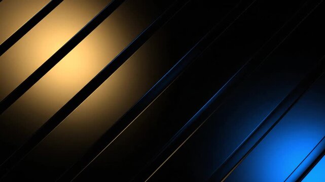 Modern abstract diagonal lines illuminated by vibrant colors in a dark environment, showcasing dynamic motion and futuristic design