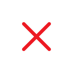 Obraz premium cross mark transparent background