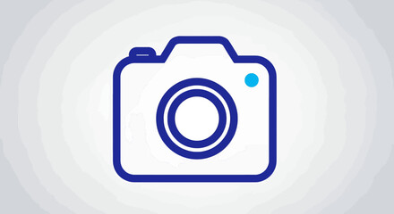 Global photography concept with a camera icon integrated with a world map outline