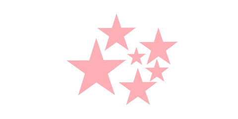 Bright pink stars are perfect for celebrations, achievements, or a magical theme. Ideal for holiday greeting cards, banners, or decorations, set against a transparent background.