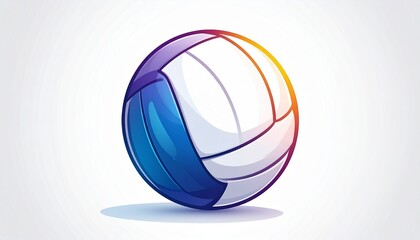 White Volleyball with Traditional Panel Design