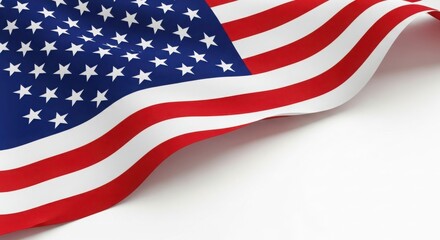 Fototapeta premium Memorial day tribute with waving american flag symbolizing patriotism and honor